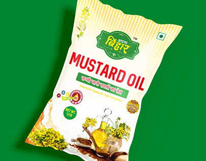 Apna Bihar Mustard Oil Pouch Design