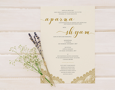 Aparna & Shyam – Wedding Invite