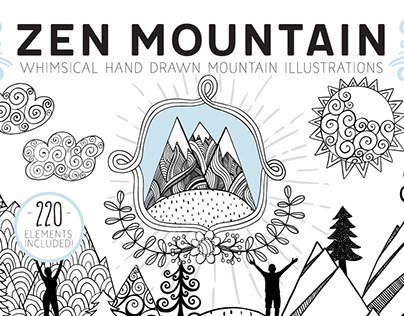 Hand Drawn Mountain Illustrations