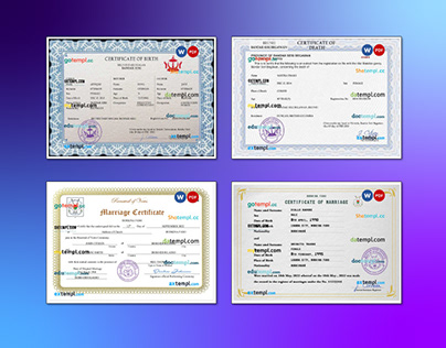Brunei, Burkina Faso certificate templates