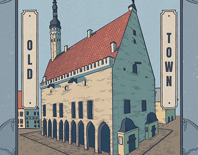Vintage Tallinn old town