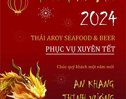 New year poster, To announce the coming Tet holiday.