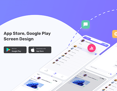 Google play/App store application screen design