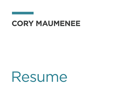 Cory Maumenee Resume