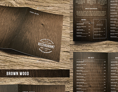 Wood Menu Design