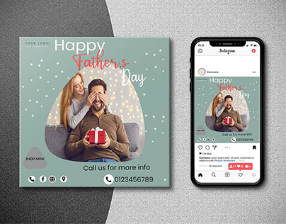 FATHER,S DAY SOCIAL MEDIA POST DESIGN