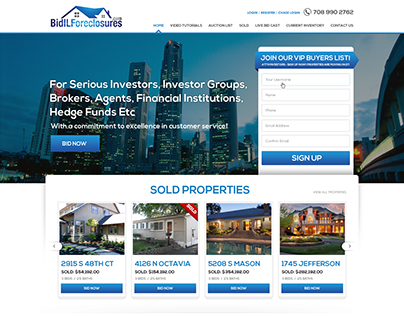 Real Estate Foreclosures Property Web Template Design