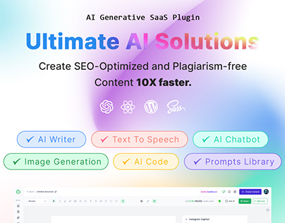 AI SaaS Plugin for OpenAI Content, Voice, Chat, & Image