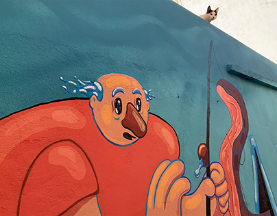 "El amor del pescador" / Mural in Moncofa / Spain