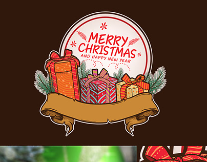 MERRY CHRISTMAS BANNER TEMPLATE