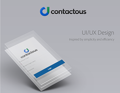 Contactous app design (UI/UX), A clean design!
