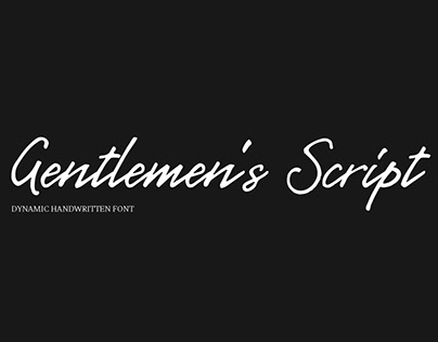 Gentlemen’s Script