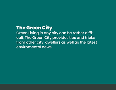 Im Your Biggest Fan: The Green City_Web page design