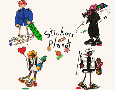 Charaters mix (Stickers Planet) October