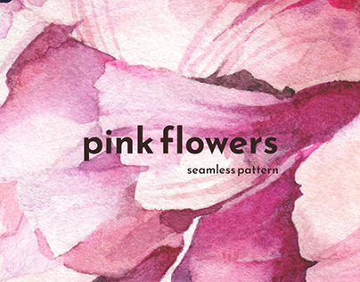 pink flowers seamlesspattern