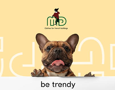 "MD" Clothes for french bulldogs Logo / Brand Identity