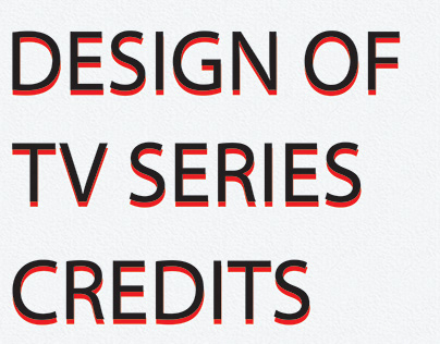design of tv series credits