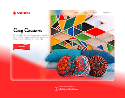 Cozy Cushions website design