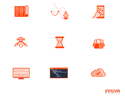 Branded illustrations and icons, Innuva IT Solutions