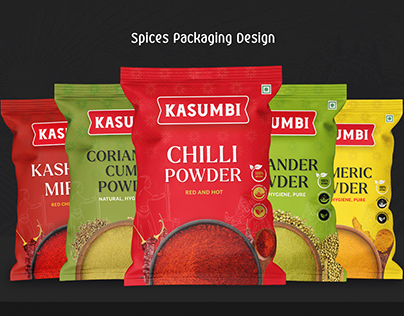 Spices Pouch Packaging Designing and Branding