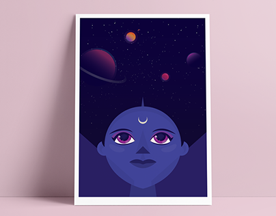 Cosmic Woman Illustration