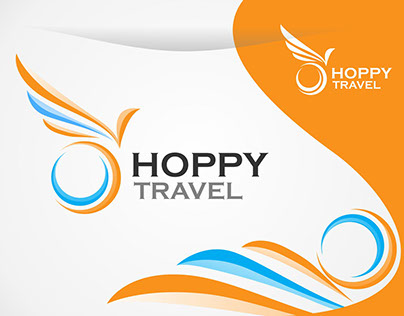 Hoppy Travel Logo, icon Design