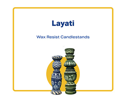 Wax-resist dyed Candle Stands
