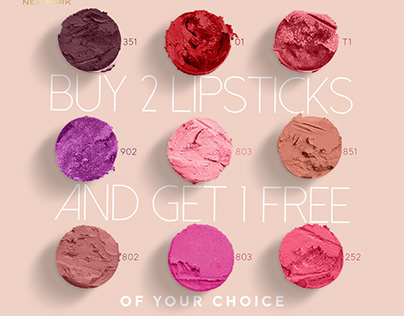 Buy 2 Lipsticks Get 1 Free Campaign
