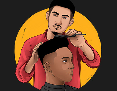 Illustration Portfolio about Garut Native Hair Barber