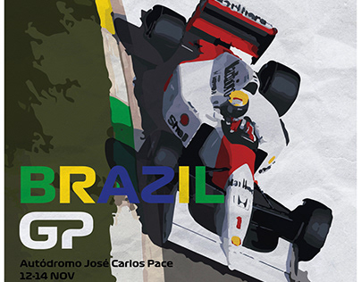 McLaren race poster - Formula 1 Brazil GP 2021