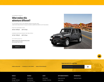 Jeep Home page concept design.
