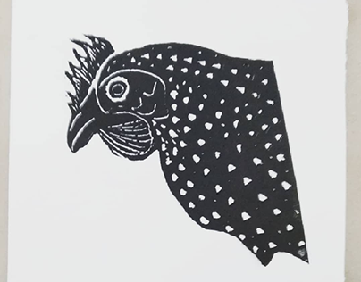 linoleum rooster print