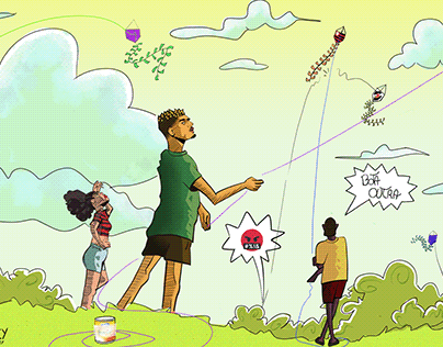 Flying kites festival | Illustration