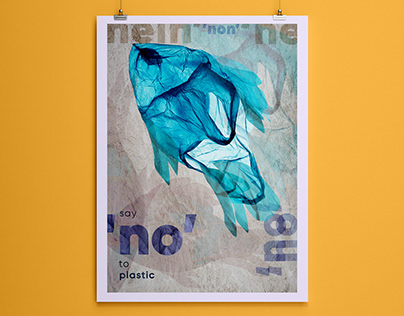Ecological poster "Say NO to plastic"