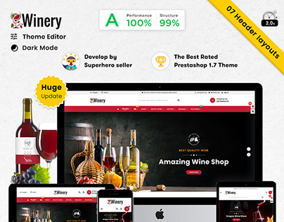 🍷 Winery - Wine Store PrestaShop Web Template