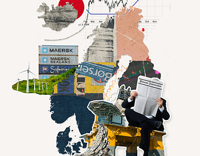 Collage Illustration for Scandinavian Business Media