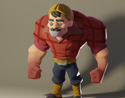 Axeman 3d character illustration