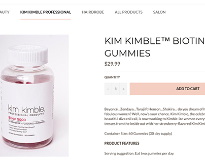 Kim Kimble Biotin 5000 Gummies
