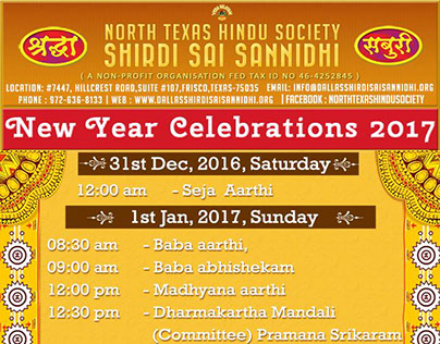 Shirdi Sai Sannidhi New Year Celebrations