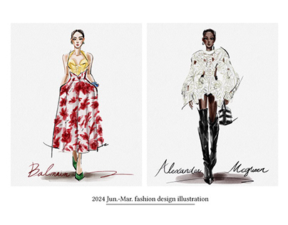 2024 Jun.-Mar. fashion design illustration
