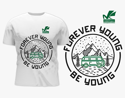 T-shirt design «FOREVER YOUNG. BE YOUNG»