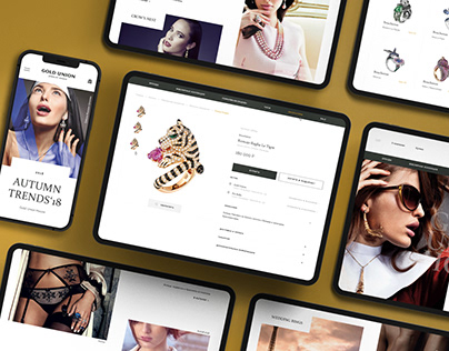 Online shop jewelry house. Web design 2018