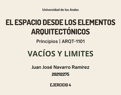 ARQT1101 | EL ESPACIO DESDE LOS ELEMENTOS ARQTCTNCS