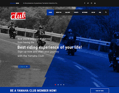 Yamaha Motor Club Website 2017