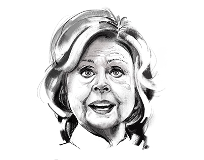 Portrait sketch Hillary Clinton