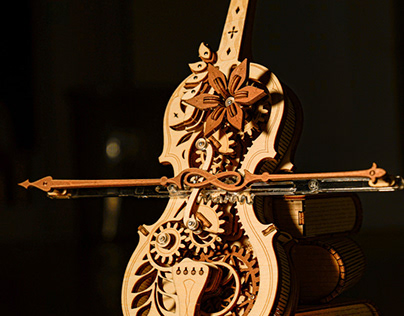 wooden violin
