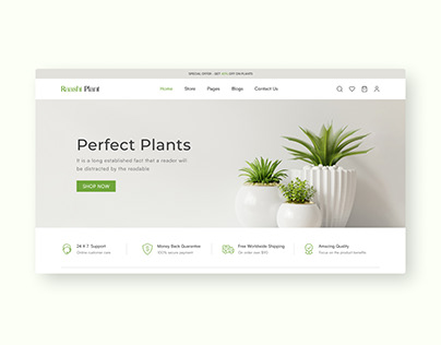 Plants Shopping Website - UI Design