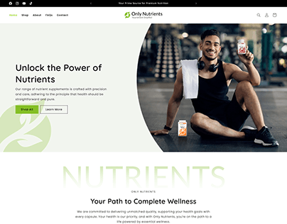 Only Nutrients Supplements Shopify Store