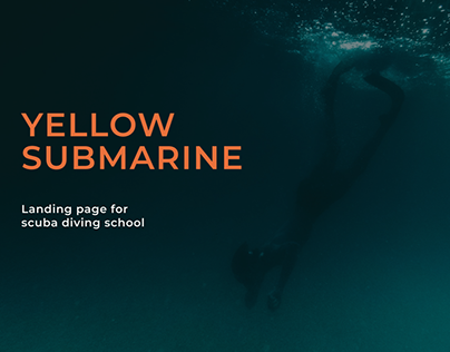 Landing page for scuba diving school