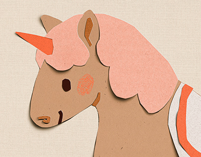 Unicorn Papercut Design (Digital)